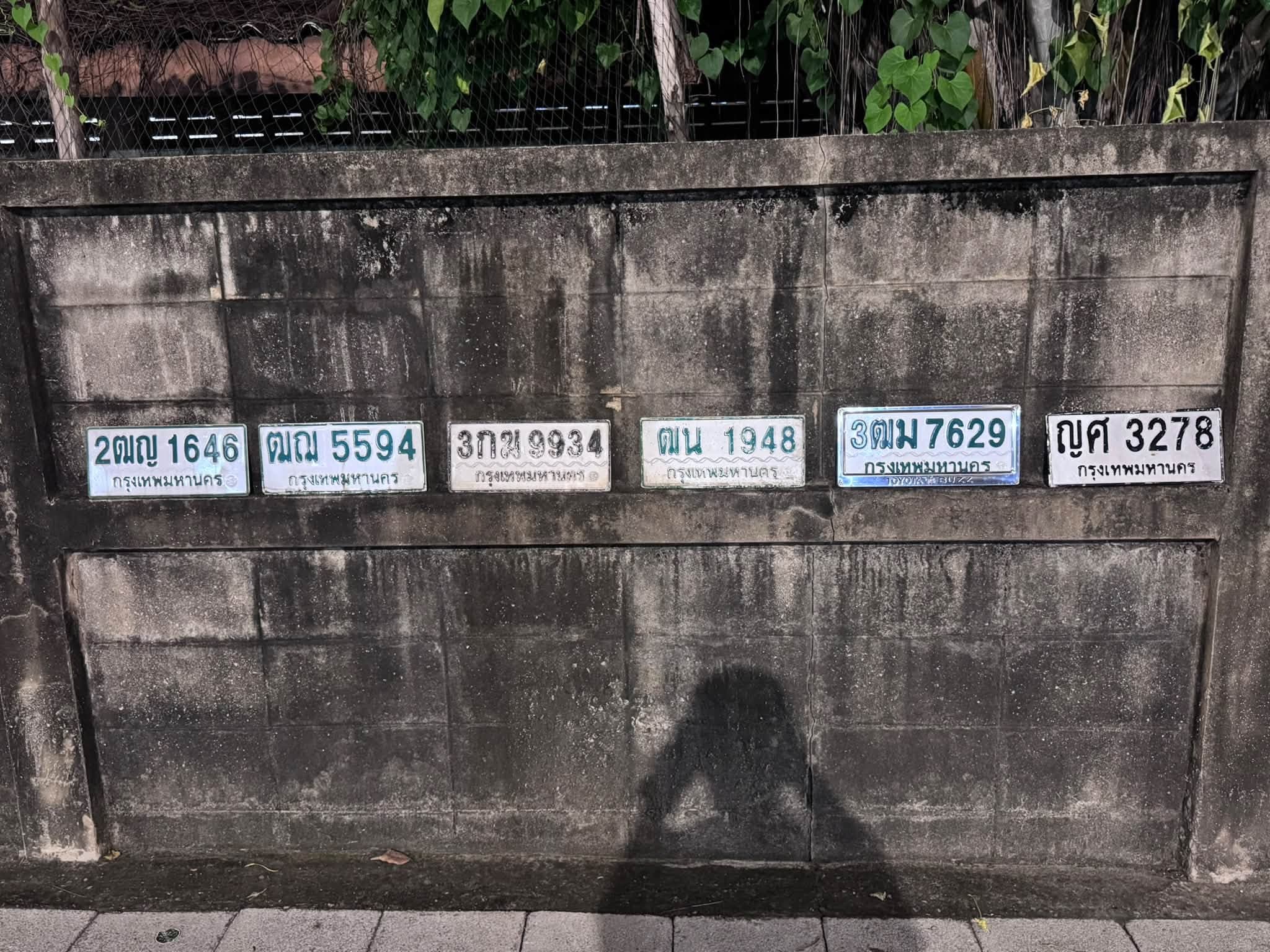 รูปป้ายทะเบียนที่พบ 2ฒญ 1646 3ก? 9934 3ฒม 7629 ญศ 3278 ฒณ 5594 ฒน 1948