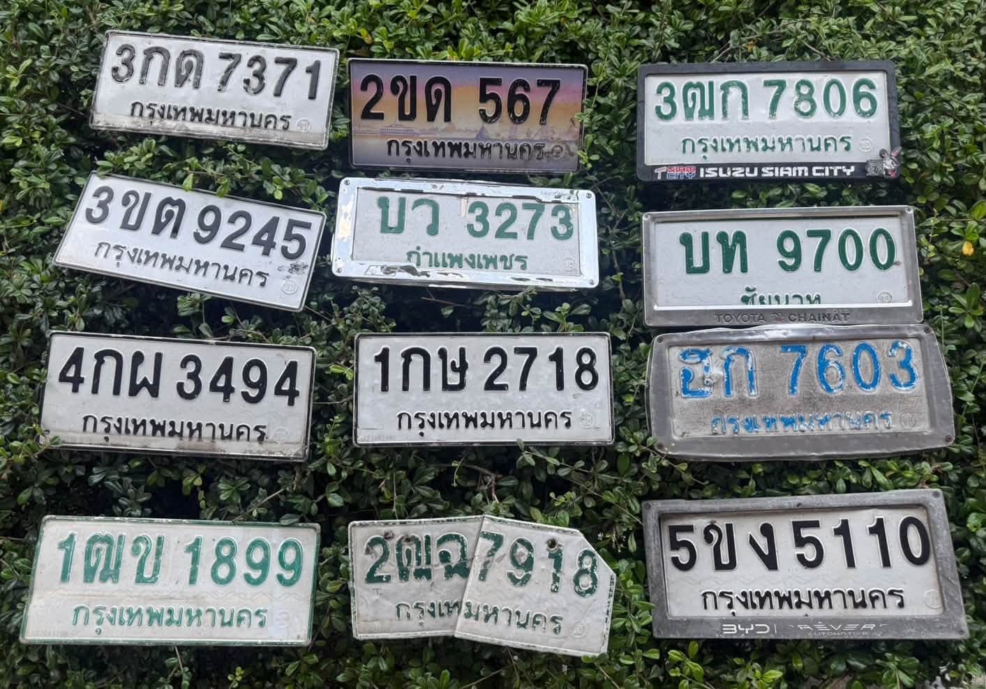 รูปป้ายทะเบียนที่พบ 1กษ 2718 1ฒข 1899 2ขด 567 2ฒฉ 7918 3ขต 9245 4กผ 3494 5ขง 5110