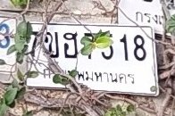 รูปป้าย ขฮ 8518 ที่ตัดจากรูปของผู้แจ้ง