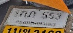 รูปป้าย 1กภ 553 ที่ตัดจากรูปของผู้แจ้ง
