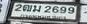 รูปป้าย 2ขม 2699 ที่ตัดจากรูปของผู้แจ้ง