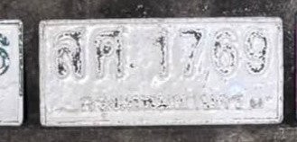 รูปป้าย สศ 1769 ที่ตัดจากรูปของผู้แจ้ง