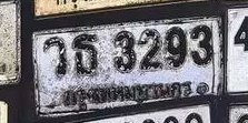 รูปป้าย วธ 3293 ที่ตัดจากรูปของผู้แจ้ง
